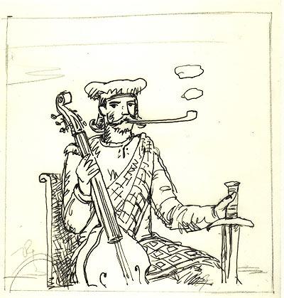 Tobias Hume sketch by Joe Davie