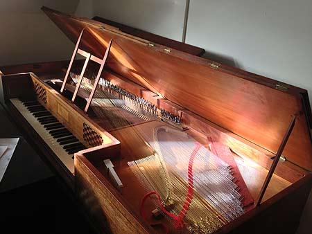 Stodart square piano in the sun